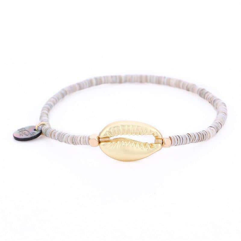 Muslinge Armbånd Surfer Cowrie (Gylden)