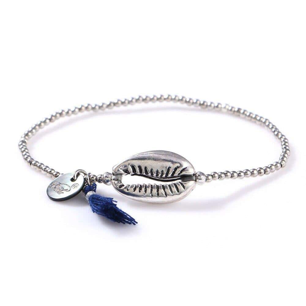 Muslinge Armbånd Surf Cowrie (Sølv)