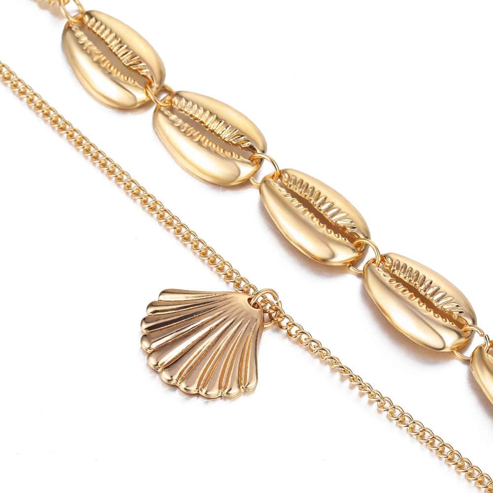 Musling Halskæde Guld Shell Vedhæng Choker