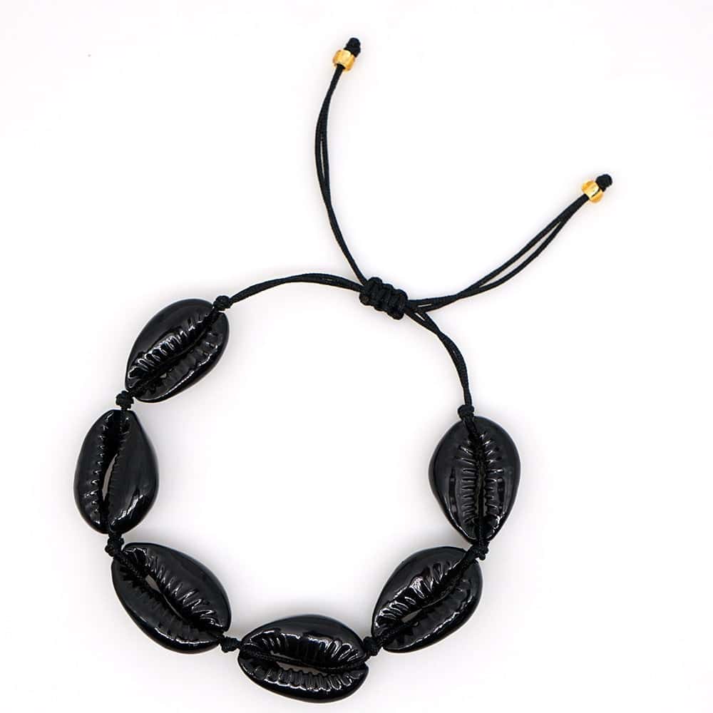 Muslinge Armbånd Sort Cowrie