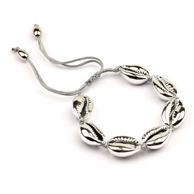 Muslinge Armbånd Sølv Cowrie