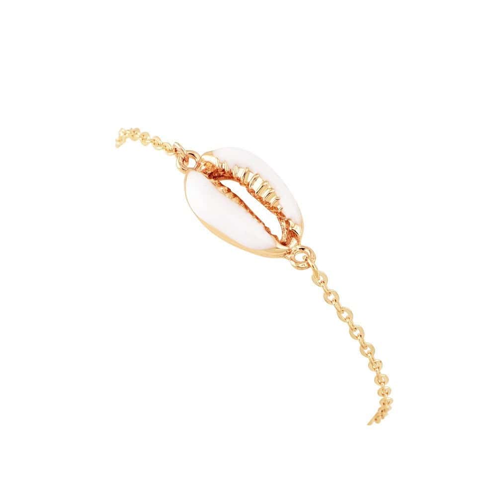 Muslinge Armbånd Gylden Cowrie