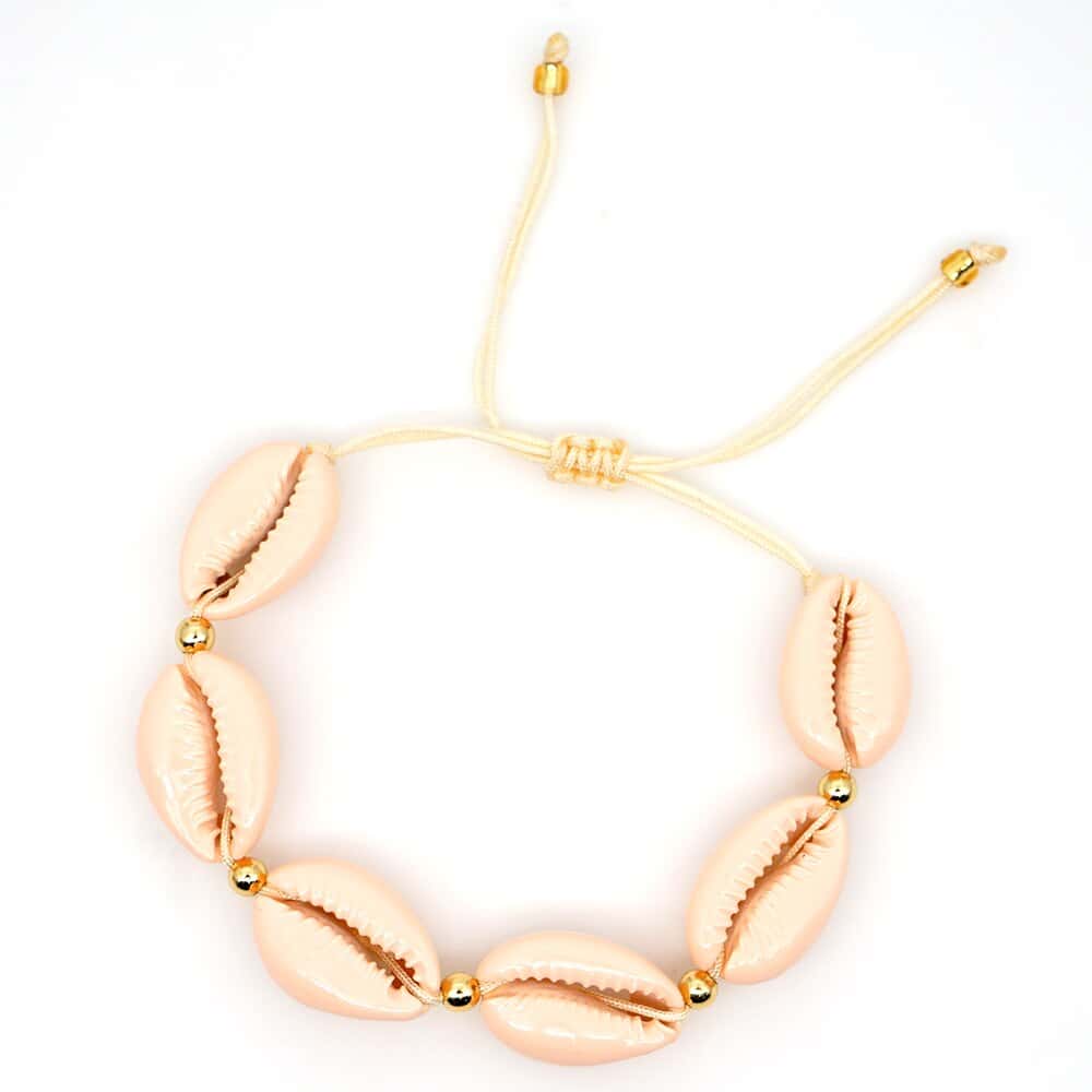 Muslinge Armbånd Laks Cowrie