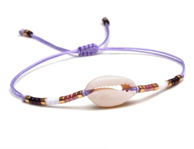 Muslinge Armbånd Mauve Kauri Halskæde