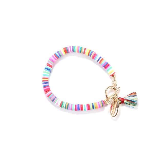 Musling Armbånd Flade Jungleperler