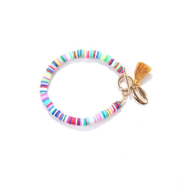 Musling Armbånd Flade Jordperler